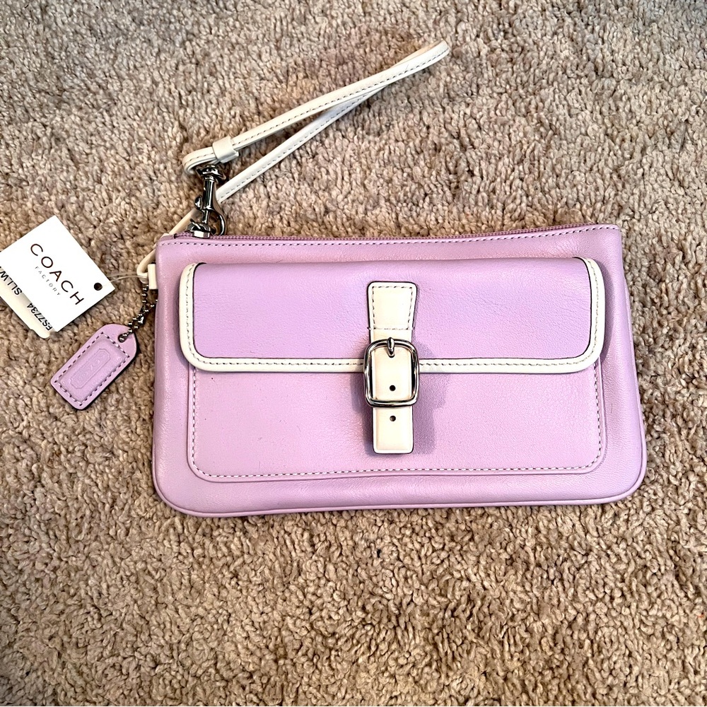 Coach Lavender Wristlet Clutch